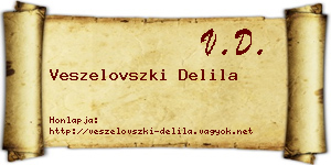 Veszelovszki Delila névjegykártya